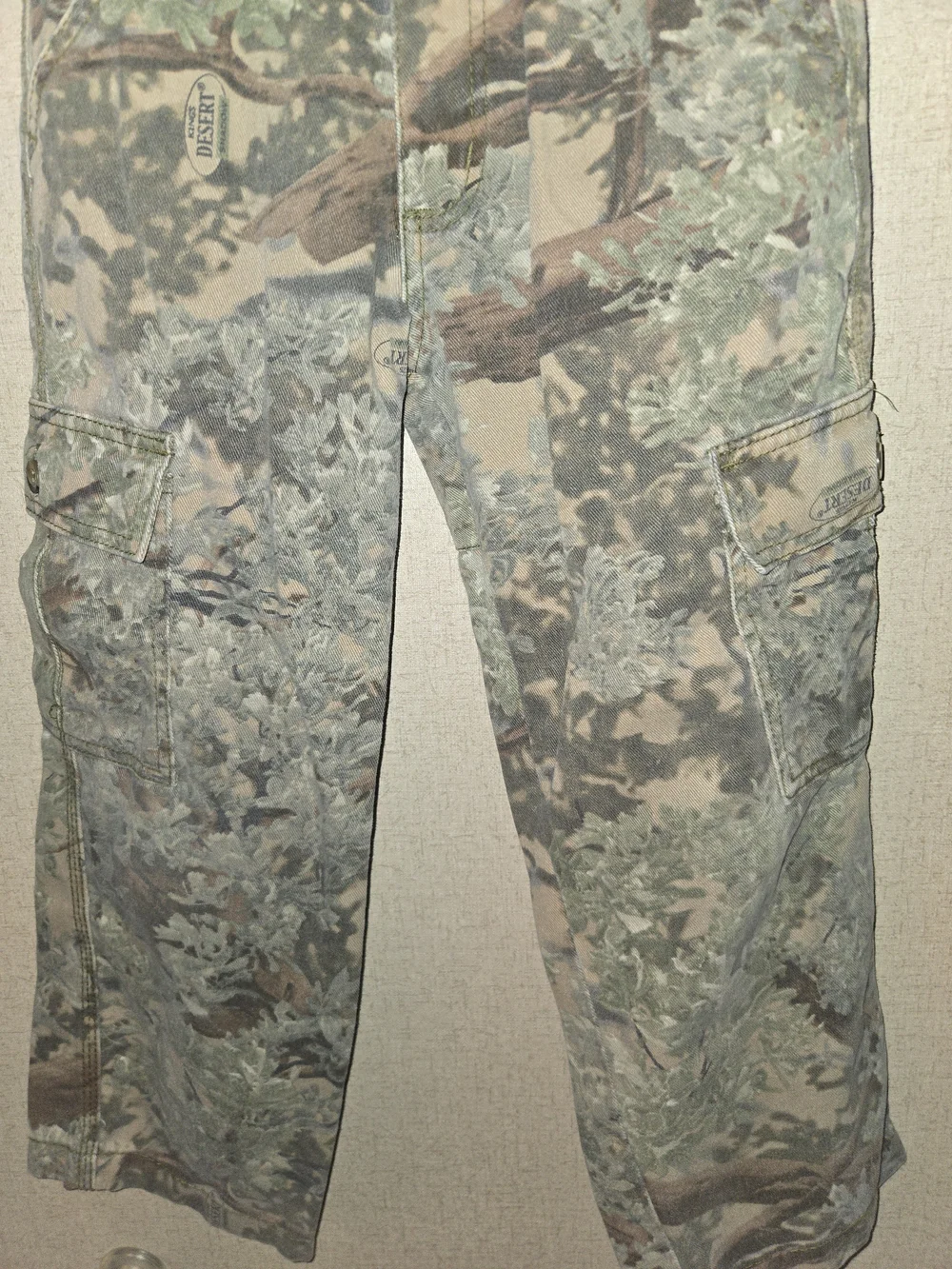 Kids' Camouflage Cargo Jeans - Green Camo